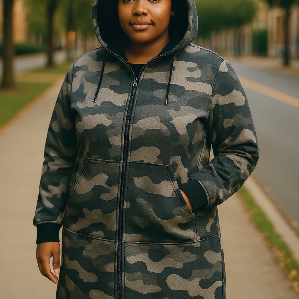 Swiss Tech‎ Camouflage Women's Zip-Up Hoodie